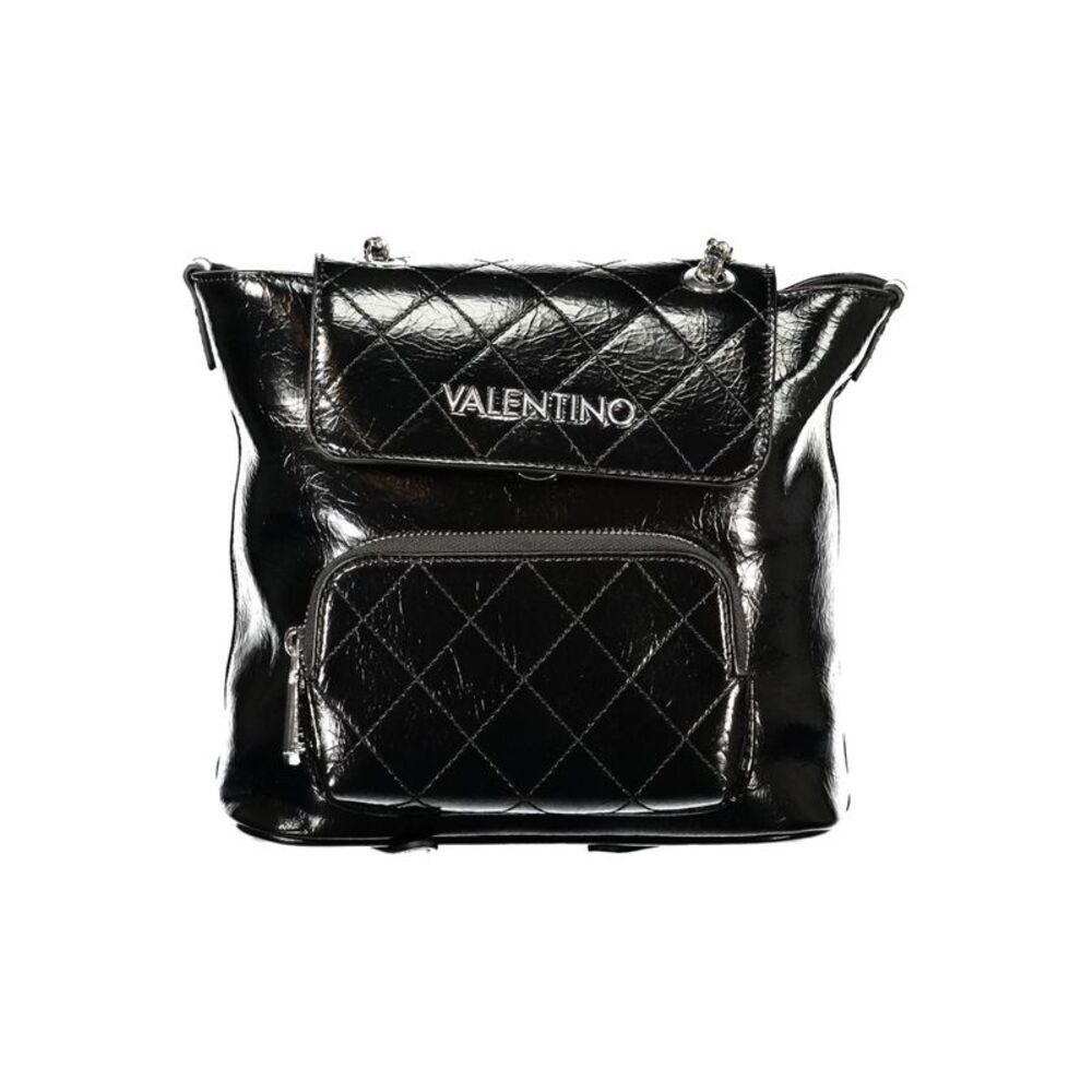 Mario Valentino Black Polyurethane Women's Women's Backpack